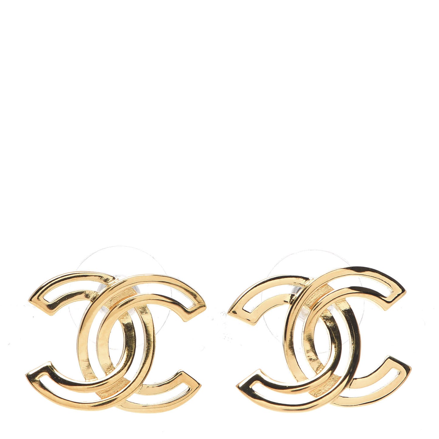 Metal Obazine CC Earrings Gold