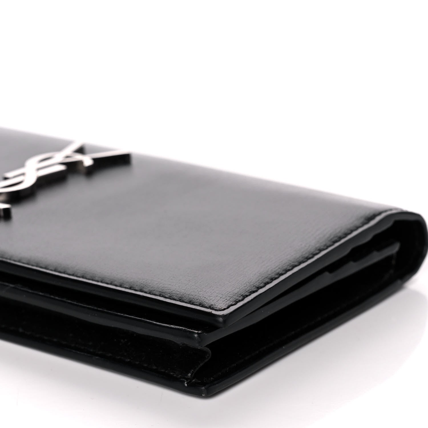 Saint Laurent Calfskin Monogram Flap Wallet Black 9 of 12