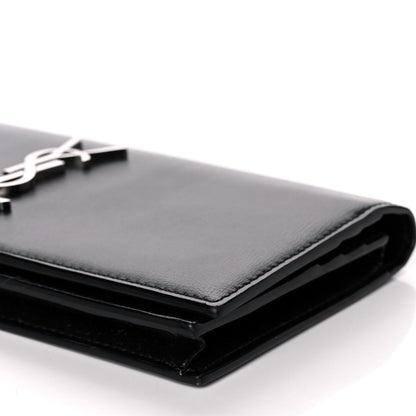 Saint Laurent Calfskin Monogram Flap Wallet Black 9 of 12