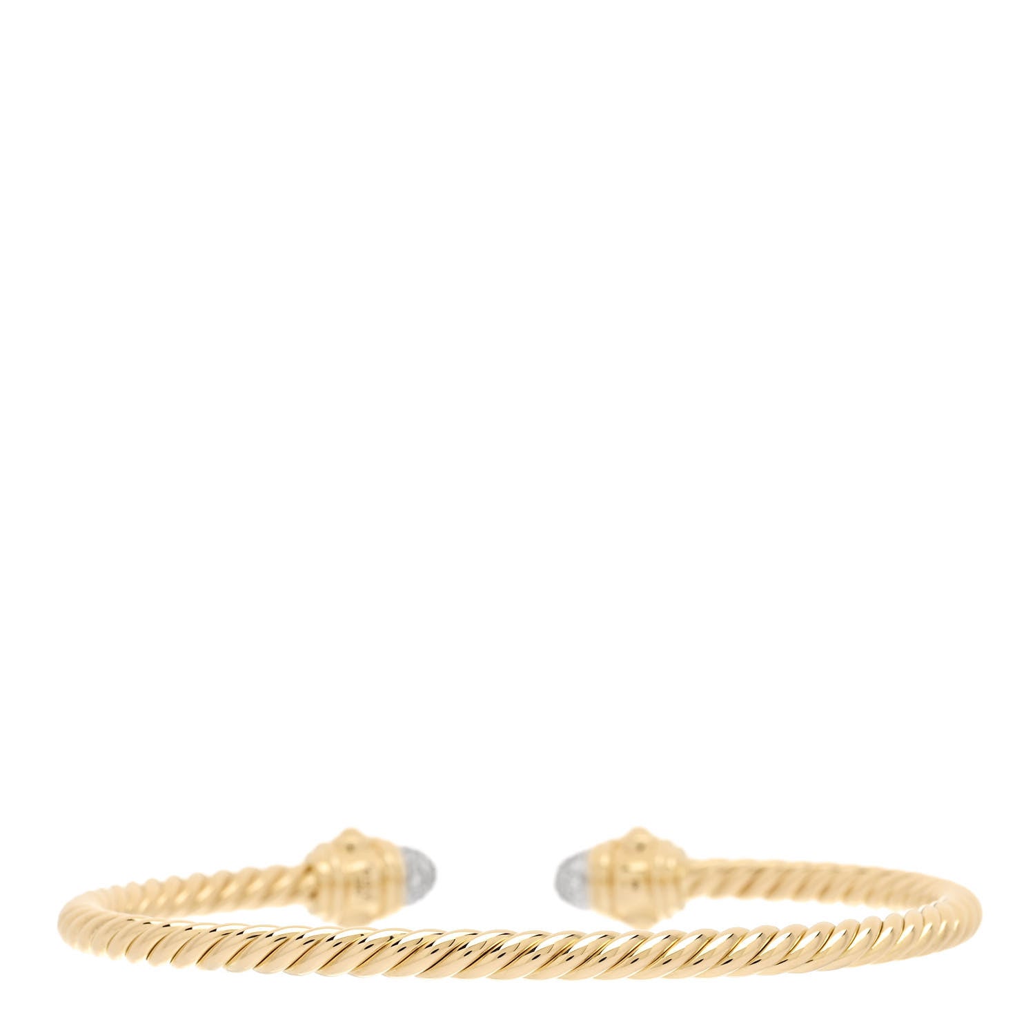 David Yurman 18K Yellow Gold Diamond Renaissance Bracelet 2 of 4