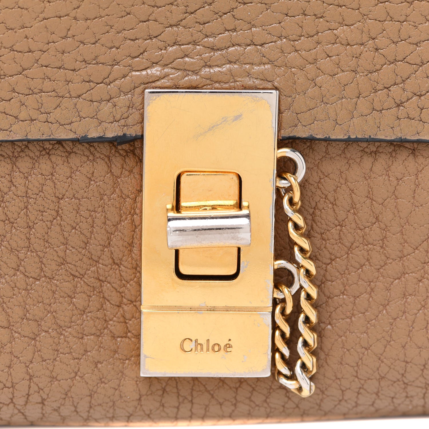 Chloe Grained Lambskin Drew Long Wallet with Flap Nut 7 of 15