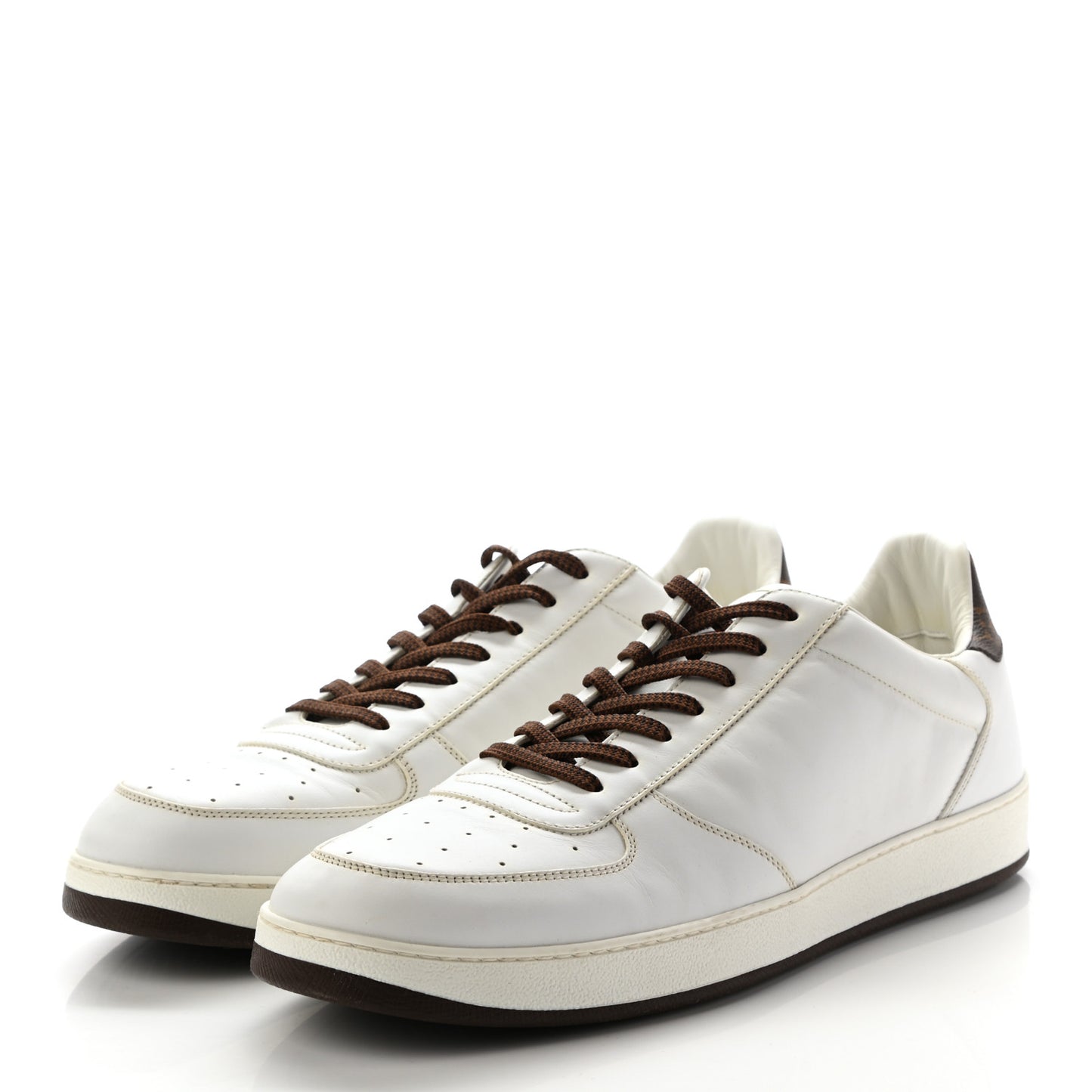 Calfskin Monogram Mens Rivoli Sneakers 9.5 White