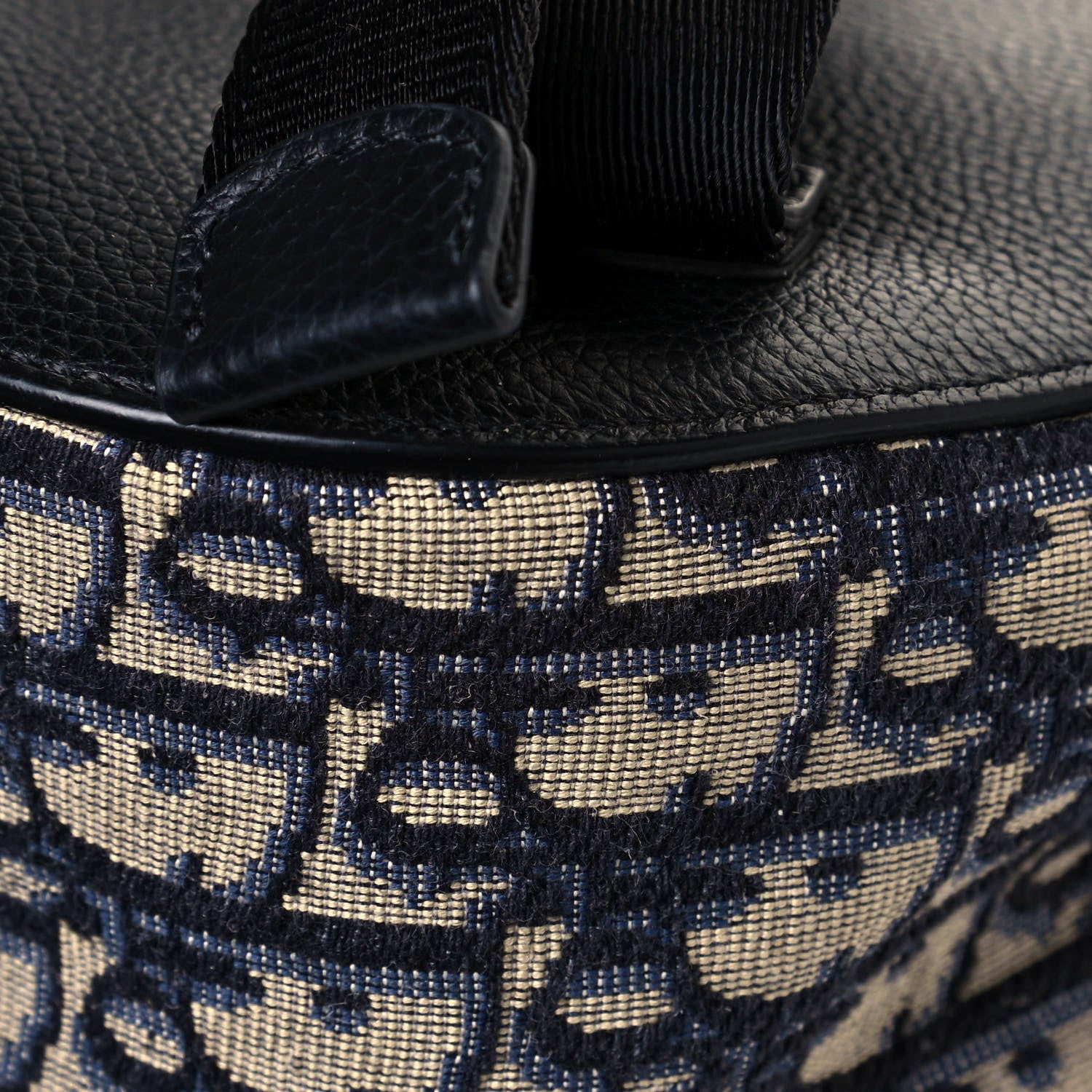 Christian Dior HOMME Oblique Calfskin Mens Mini Saddle Backpack Navy Blue 11 of 12