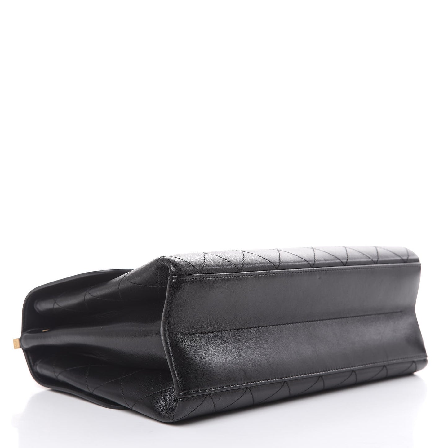 Lambskin Stitched Coco Luxe Medium Flap Black
