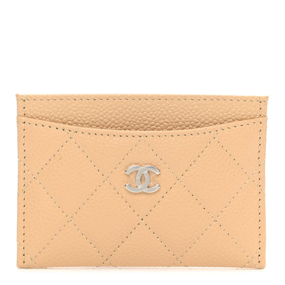 Chanel Caviar Quilted Card Holder Beige 1 of 9
