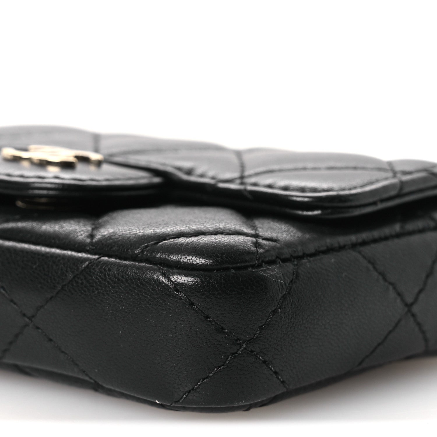 Chanel Lambskin Quilted Mini Chain Belt Bag Black 11 of 11