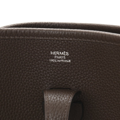 Hermes Taurillon Clemence Evelyne III PM Chocolate 6 of 10