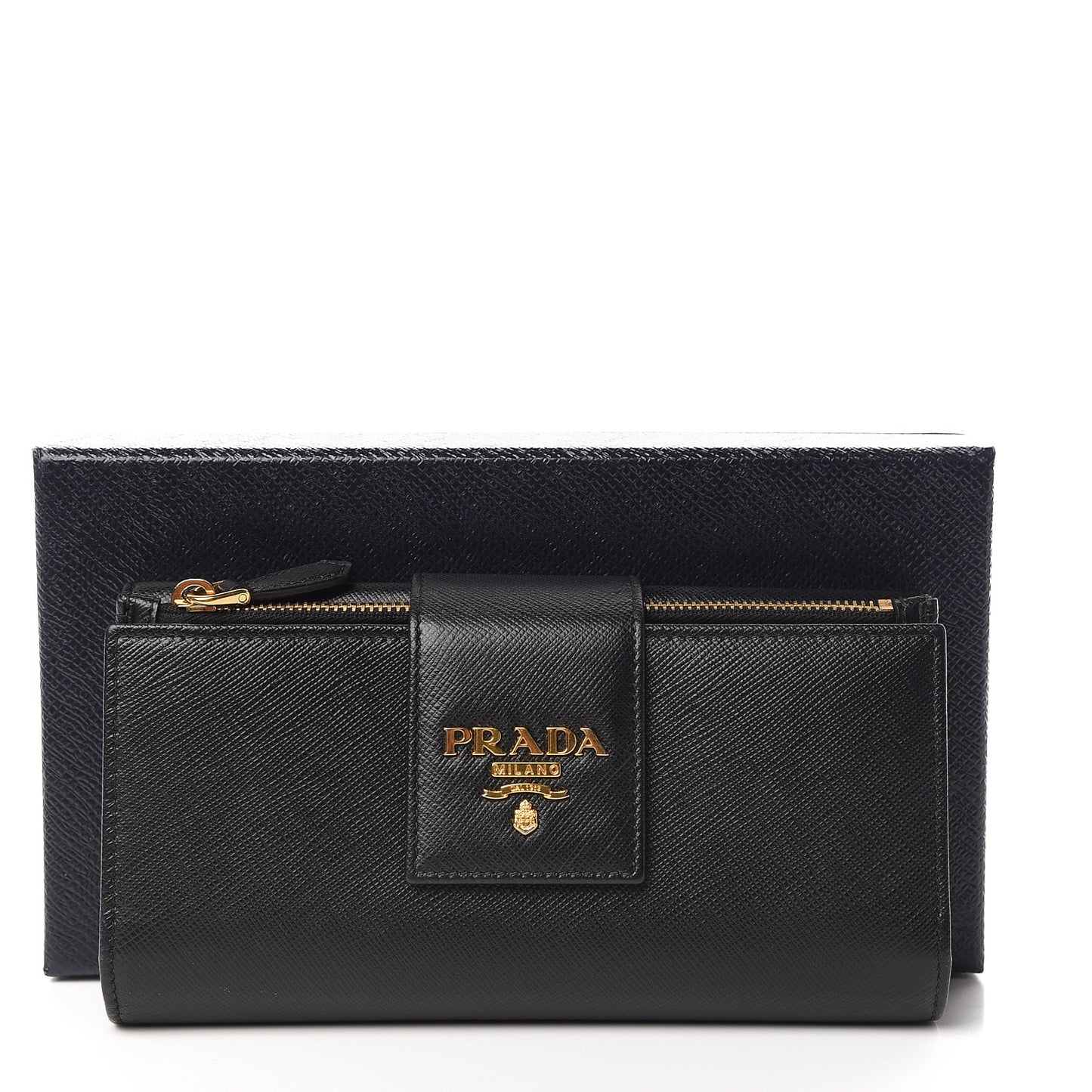 Saffiano Metal Medium Wallet Black