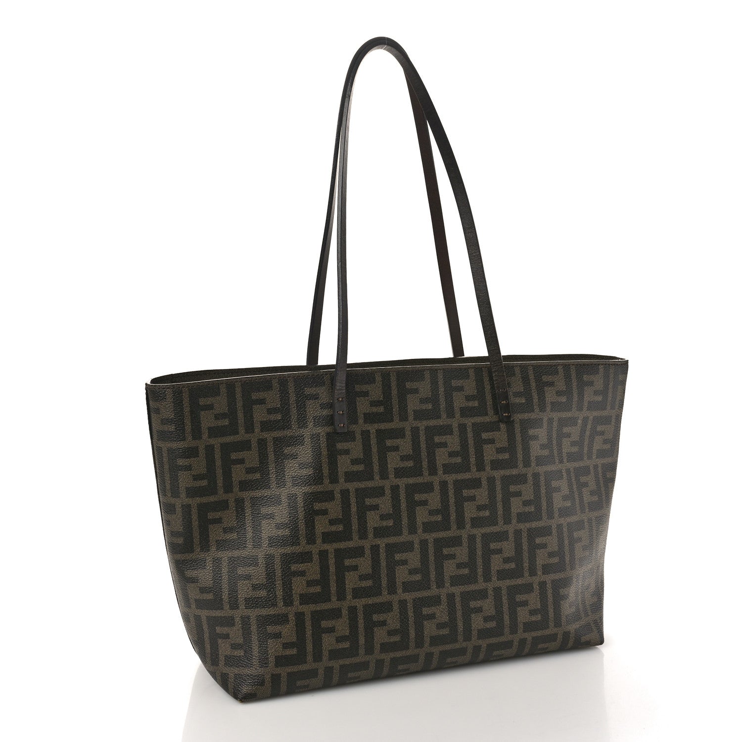 Fendi Zucca Spalmati Small Roll Tote Tobacco Moro 2 of 9