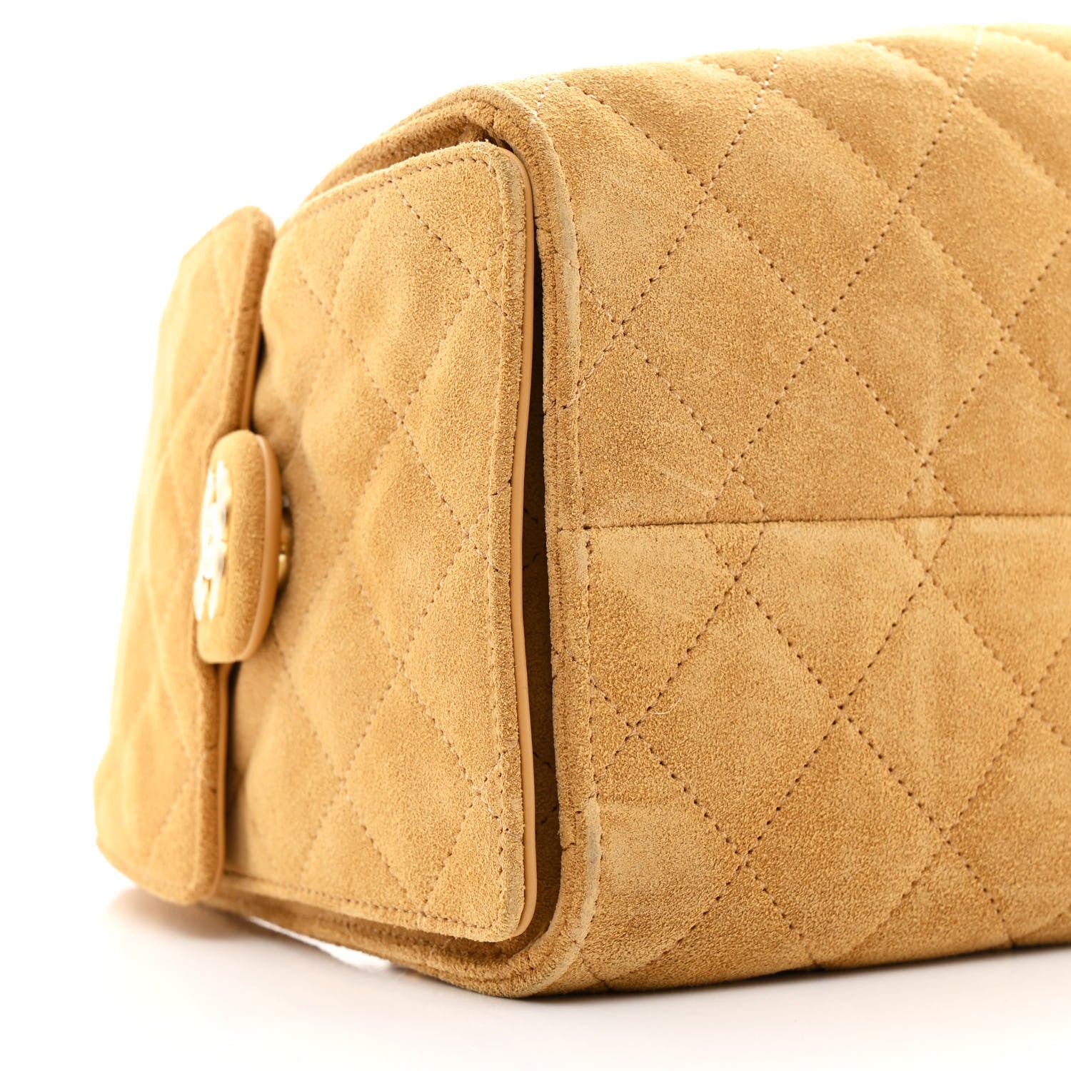 Chanel Suede Quilted Small Chanel 25 Handbag Beige 9 of 10