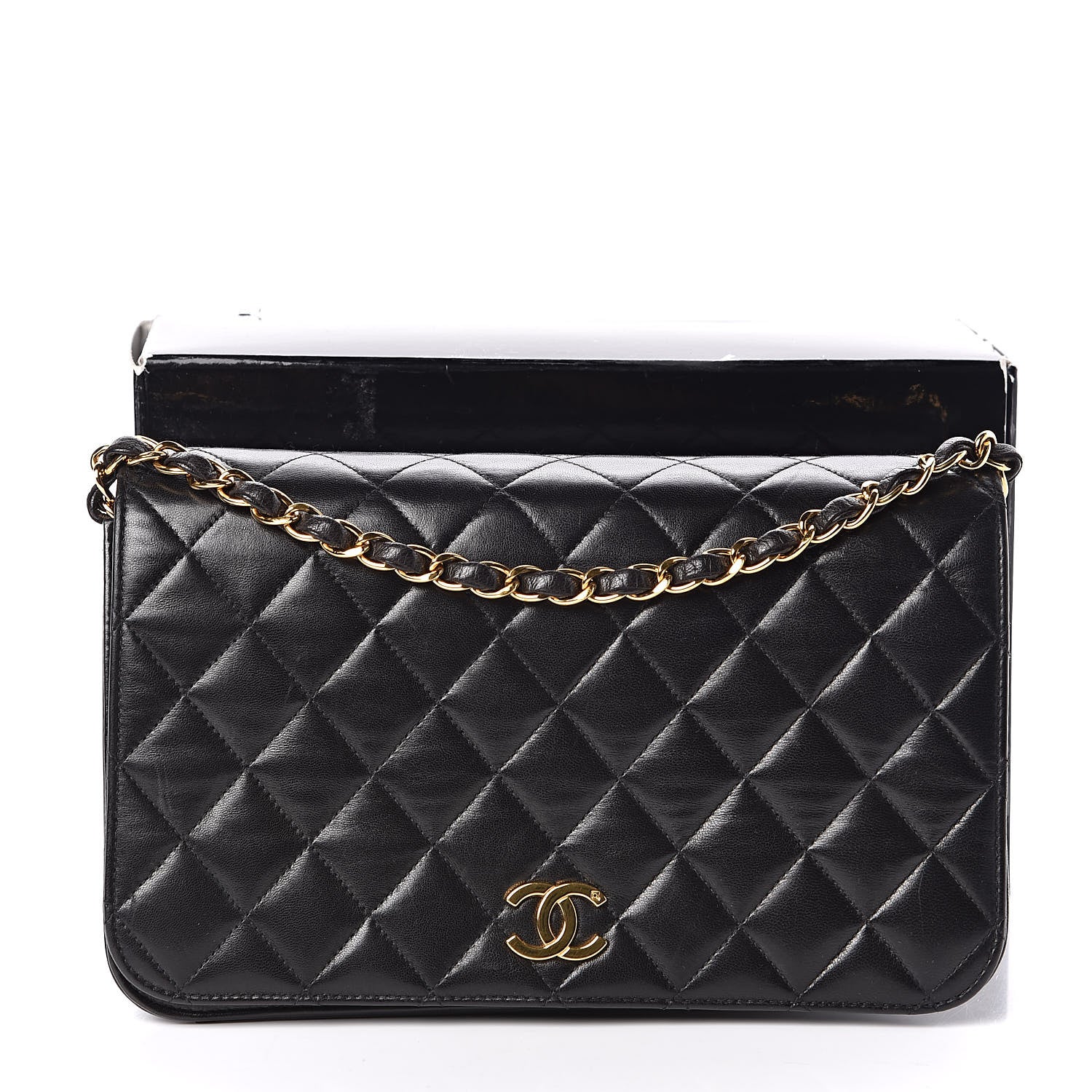 Chanel Lambskin Quilted Small Single Flap Bag Black 14 of 14