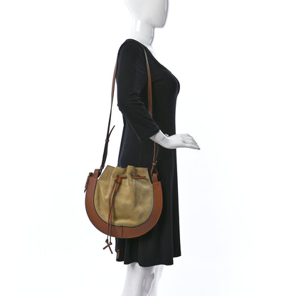 Loewe Suede Nappa Small Horseshoe Bag Beige Tan 2 of 8