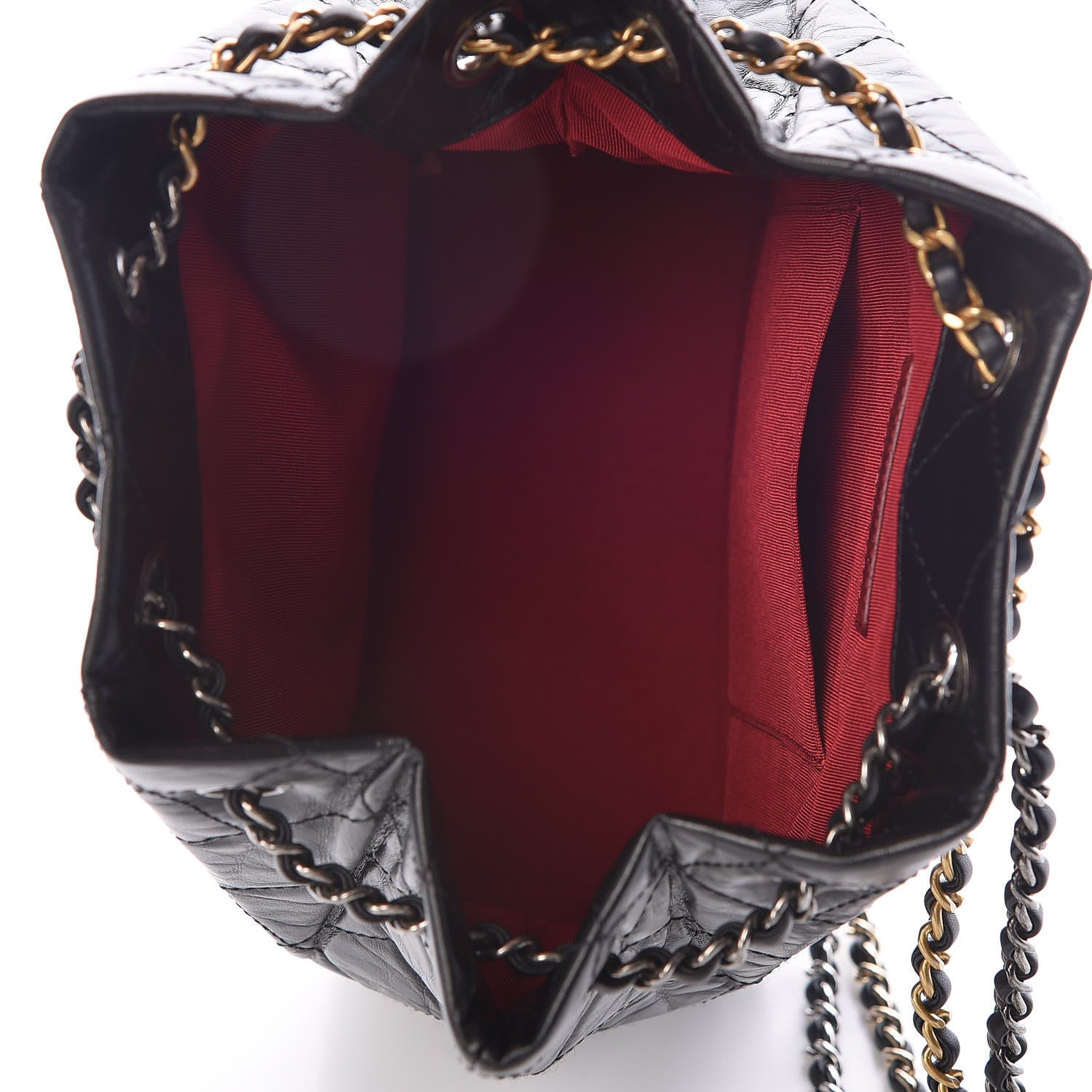 Chanel Aged Calfskin Quilted Small Gabrielle Backpack Black 7 of 10