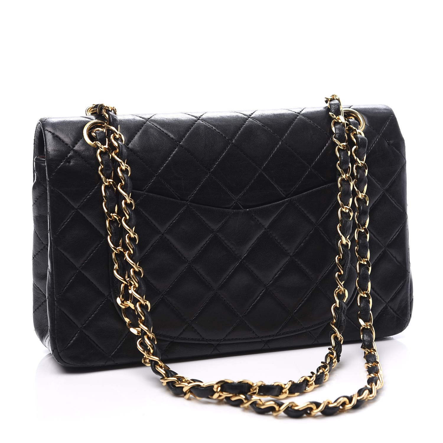 Chanel Lambskin Quilted Small Double Flap Black 2 of 10
