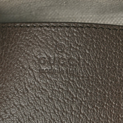 Gucci GG Supreme Monogram Textured Dollar Calfskin Web Mini Ophidia Top Handle Bag Beige Ebony New Acero 6 of 10