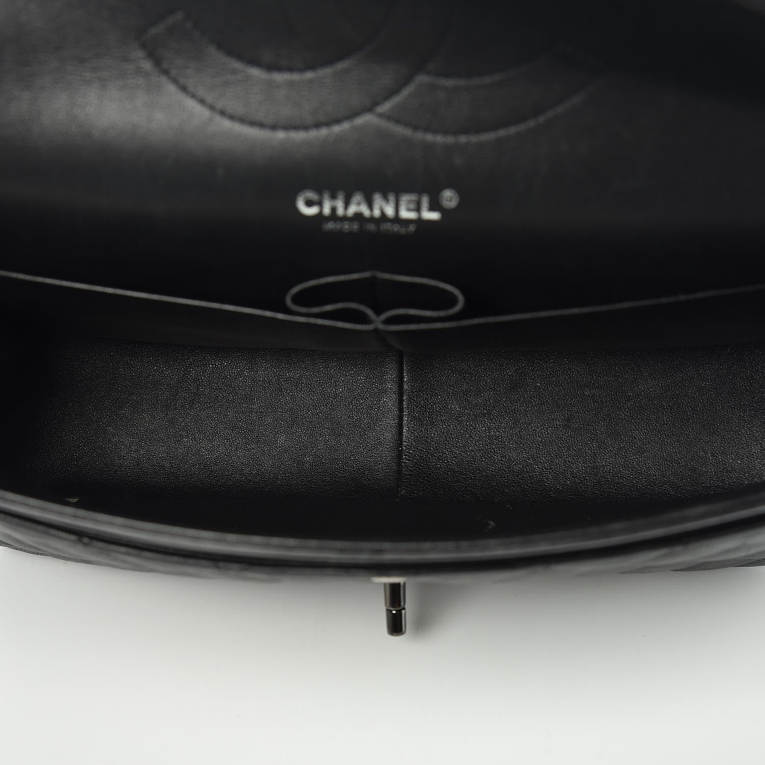 Chanel Crumpled Calfskin Quilted Jumbo Double Flap So Black 5 of 10