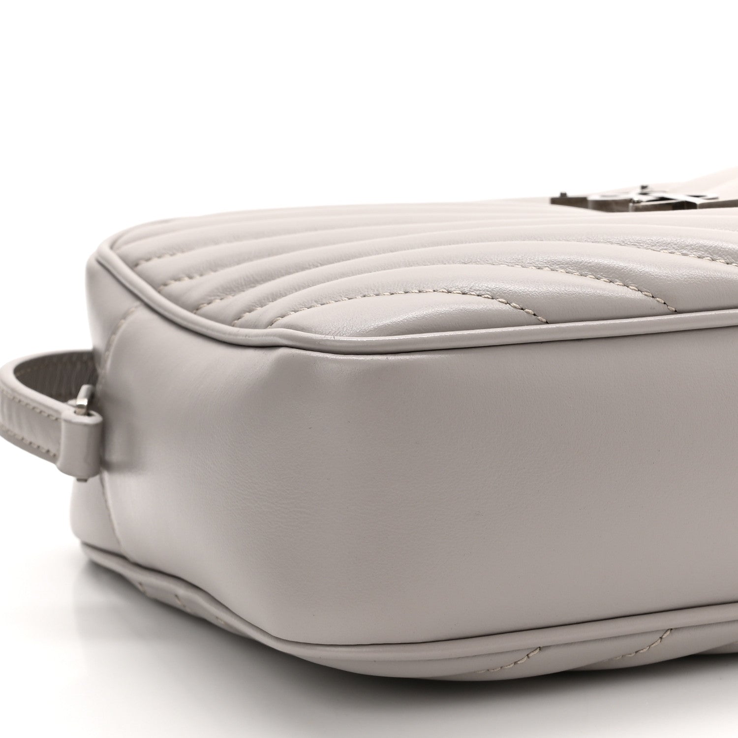 Saint Laurent Calfskin Matelasse Monogram Lou Camera Bag Granite 9 of 11