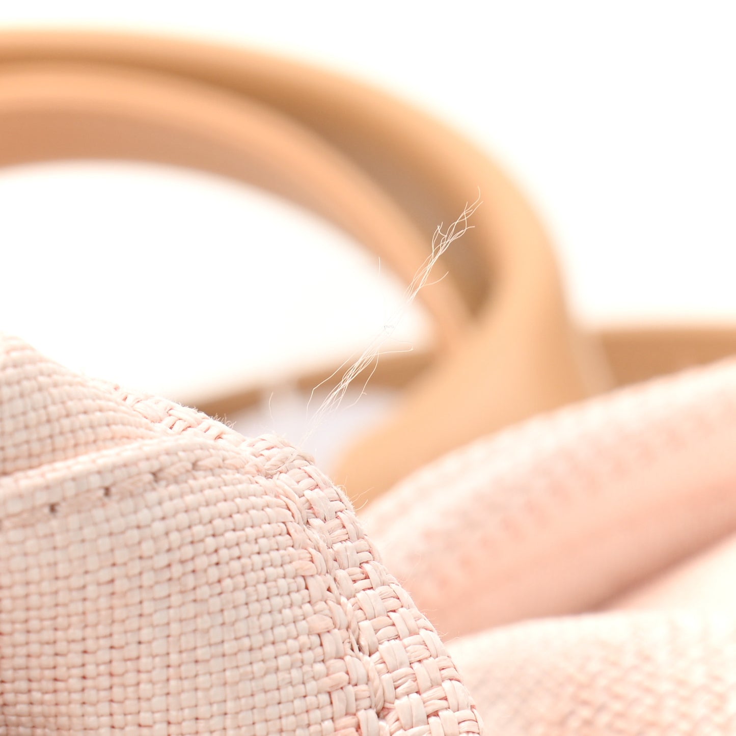 Mixed Fibers Calfskin Striped Medium Deauville Tote Light Pink