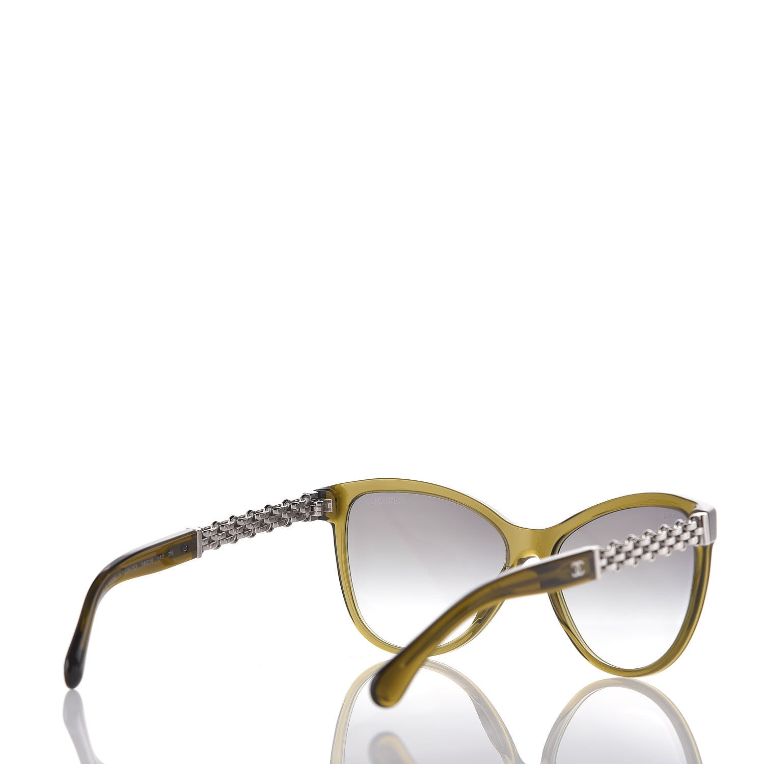 Chanel Cat Eye Chain Sunglasses 5326 Green 4 of 7