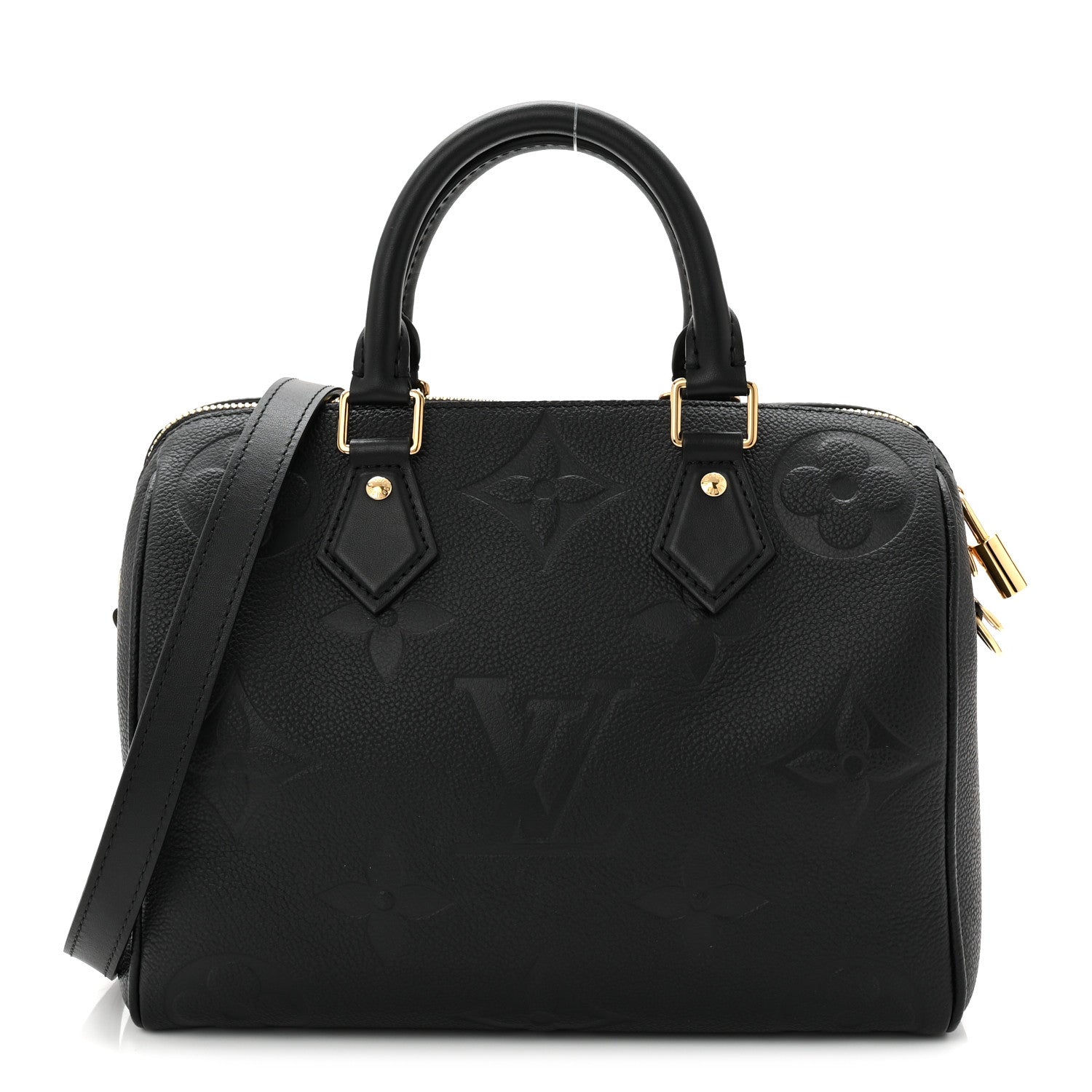 Louis Vuitton Empreinte Monogram Giant Speedy Bandouliere 25 Black 1 of 9