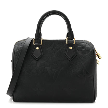 Louis Vuitton Empreinte Monogram Giant Speedy Bandouliere 25 Black 1 of 9