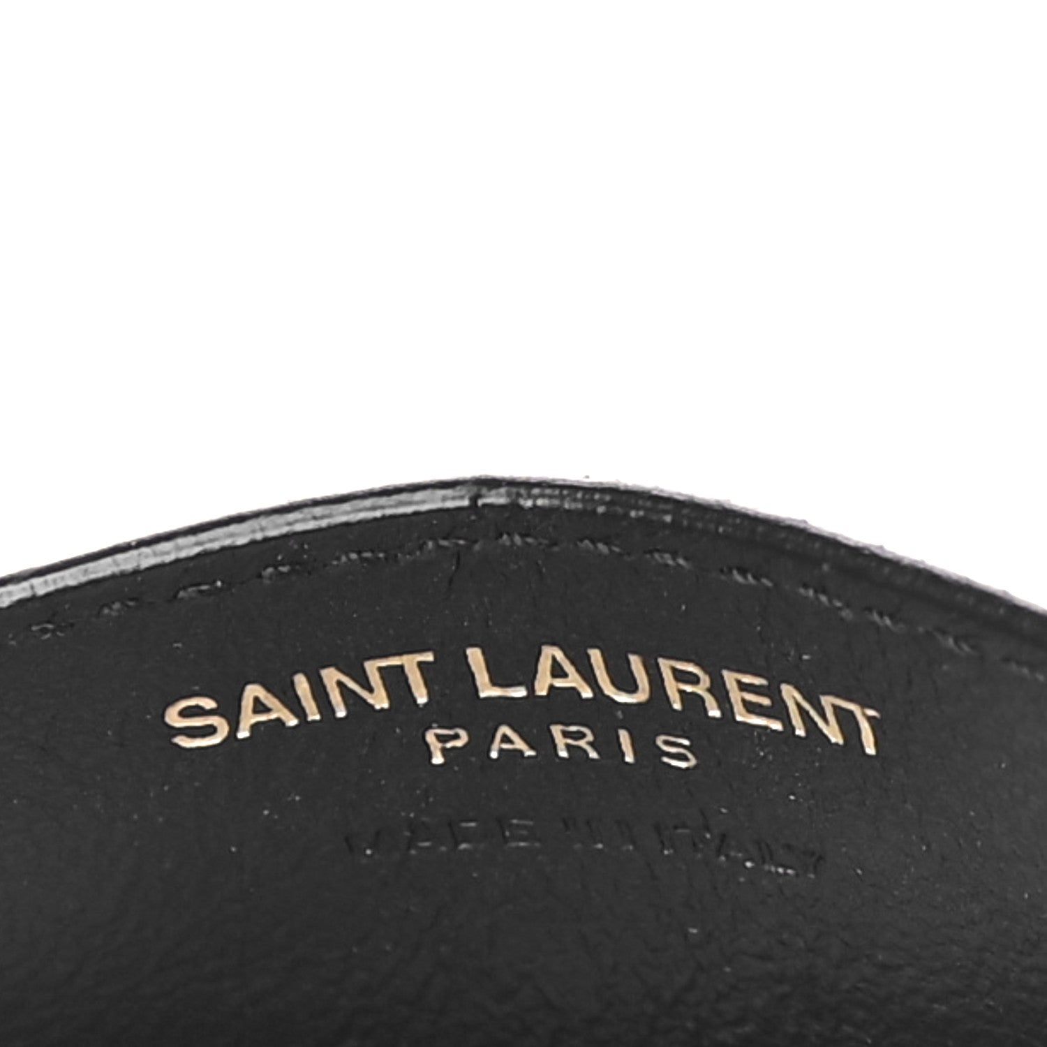 Saint Laurent Grain De Poudre Matelasse Chevron Monogram Credit Card Case Black 7 of 11