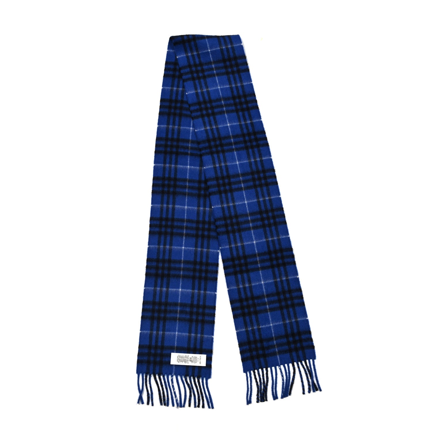Burberry Cashmere Vintage Check Fringe Scarf Knight 2 of 4