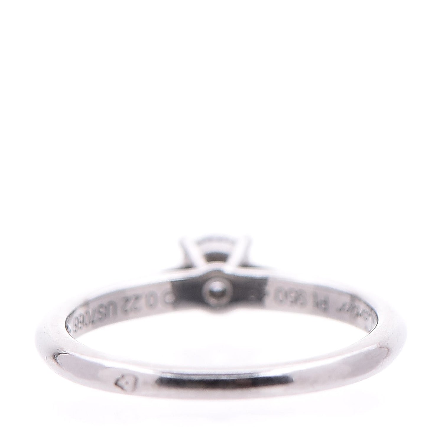 Platinum .22ct Diamond Solitaire Engagement Ring 48 4.5