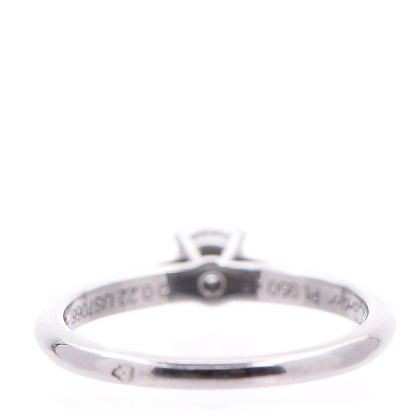 Cartier Platinum .22ct Diamond Solitaire Engagement Ring 48 4.5 4 of 10