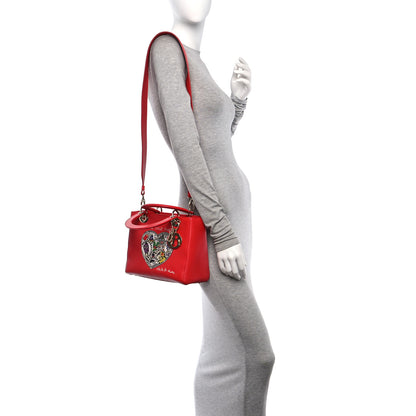 Christian Dior Calfskin Niki De Saint Phalle Medium Supple Lady Dior Red 2 of 10