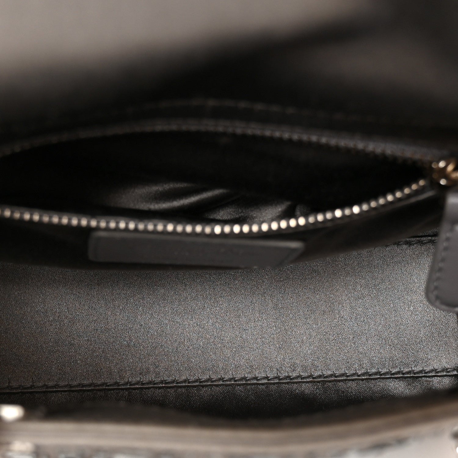 Christian Dior Satin Crystal Cannage Mini Lady Dior Gray 5 of 11