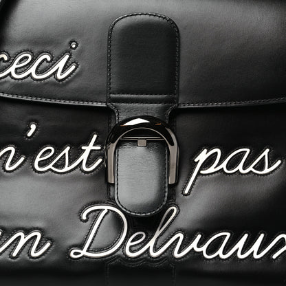 Delvaux Calfskin MM L'Humour Brillant Satchel Black 8 of 11