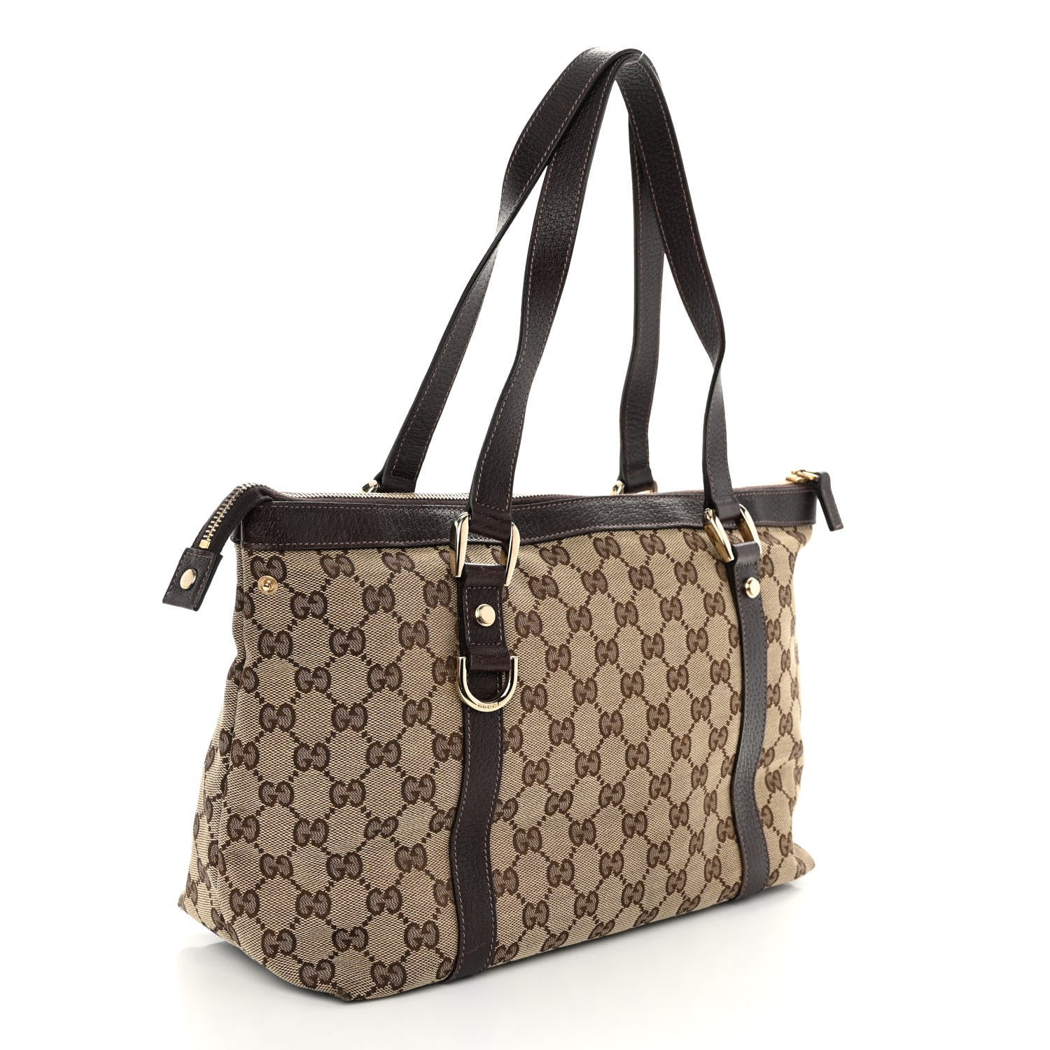 Gucci Monogram Medium Abbey Tote Dark Brown 3 of 10