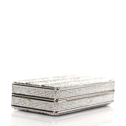 Judith Leiber Swarovski Crystal Minaudiere Clutch Silver 3 of 8