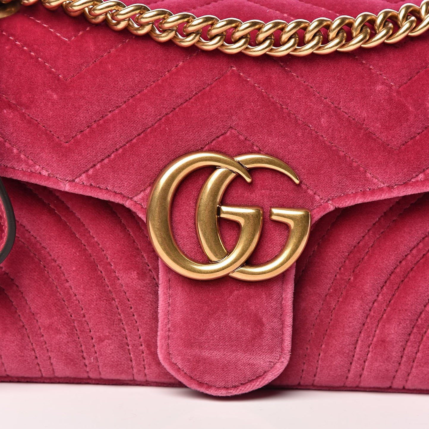 Velvet Matelasse Small GG Marmont Shoulder Bag Light Raspberry Rose
