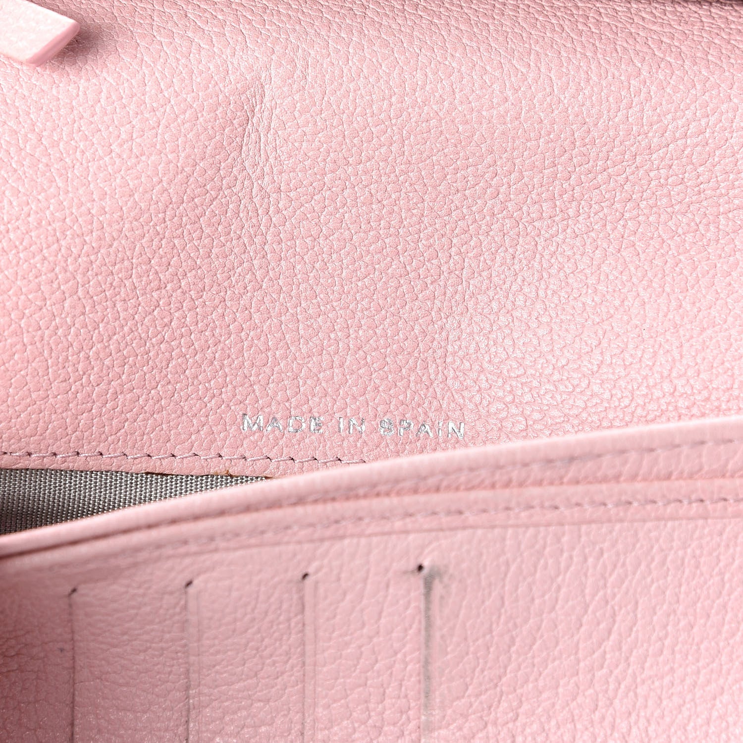 Chanel Goatskin Camellia Yen Wallet Pink 7 of 9