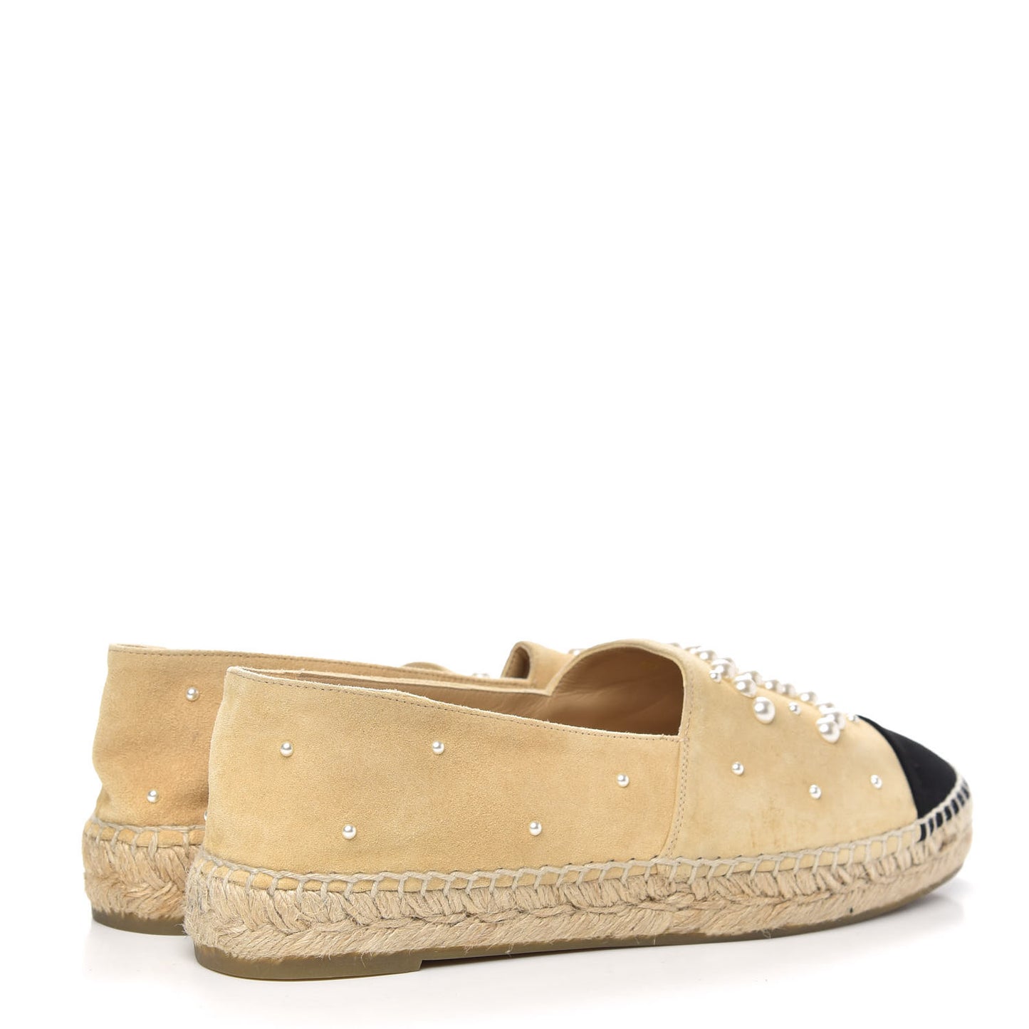 Suede Pearl CC Espadrilles 39 Beige Black