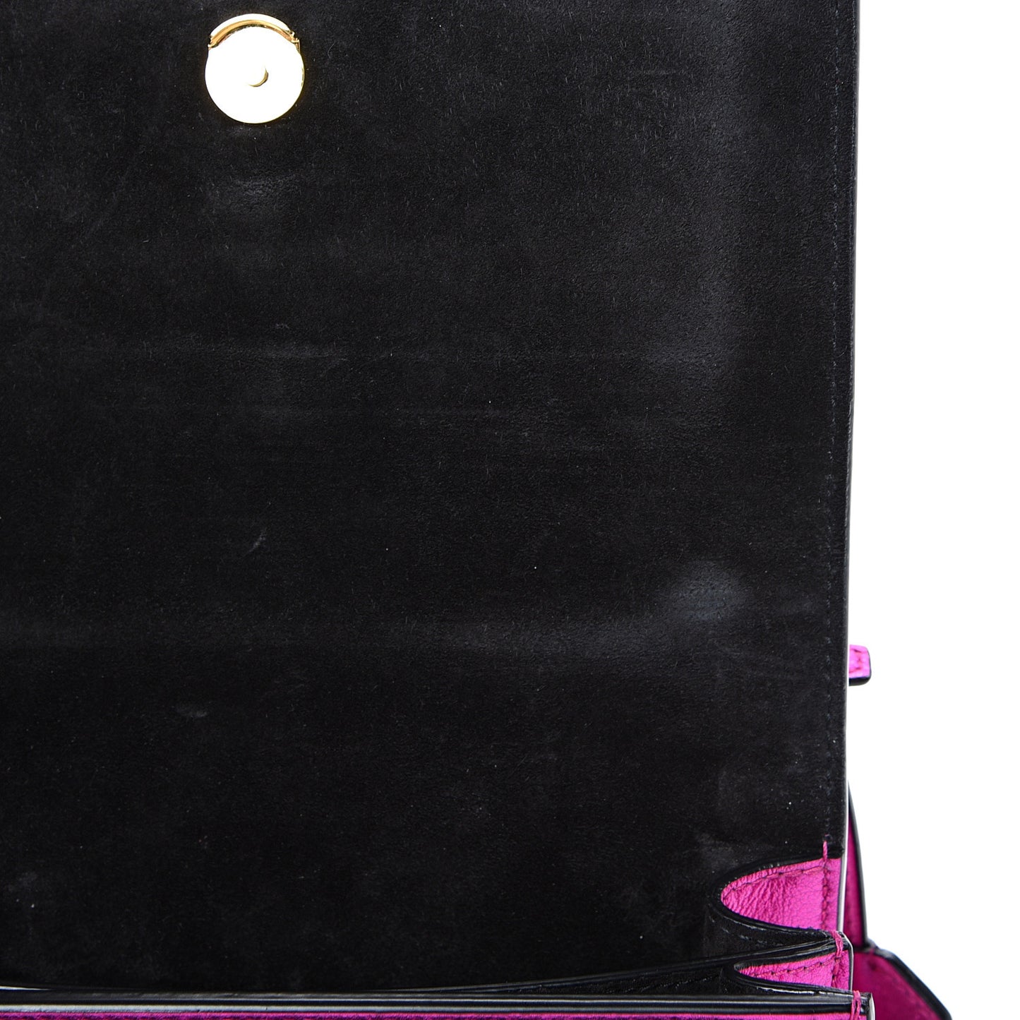 Metallic Calfskin Small Monogram Sunset Fuchsia