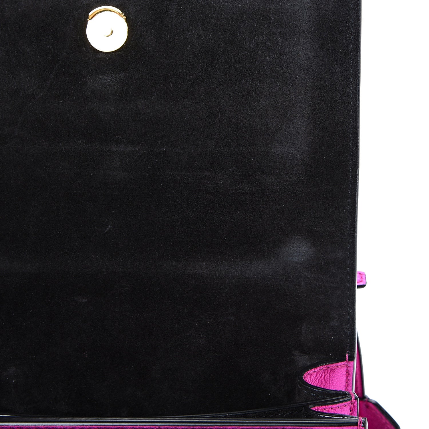 Saint Laurent Metallic Calfskin Small Monogram Sunset Fuchsia 10 of 12