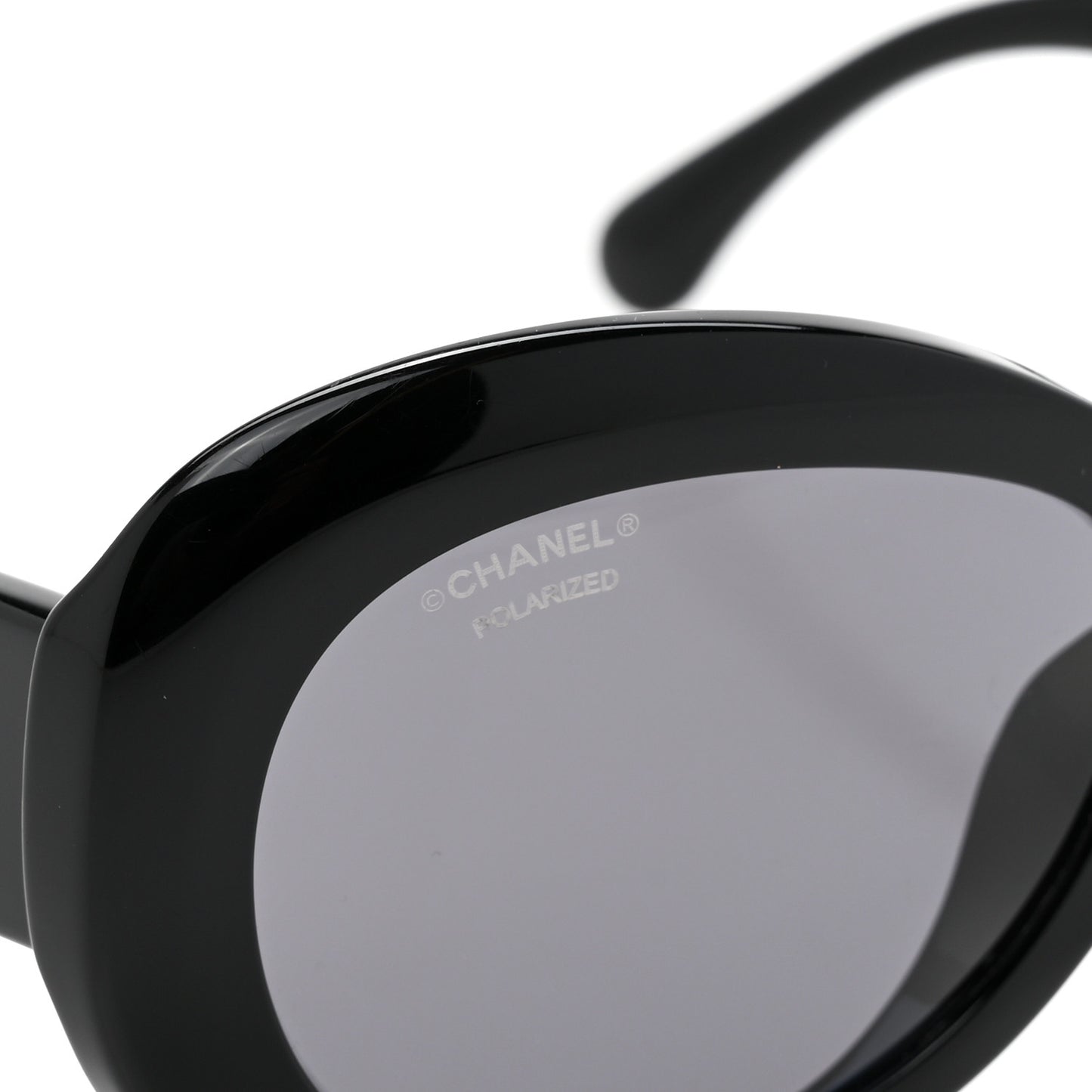 Acetate Polarized Oval CC Sunglasses 5469-B-A