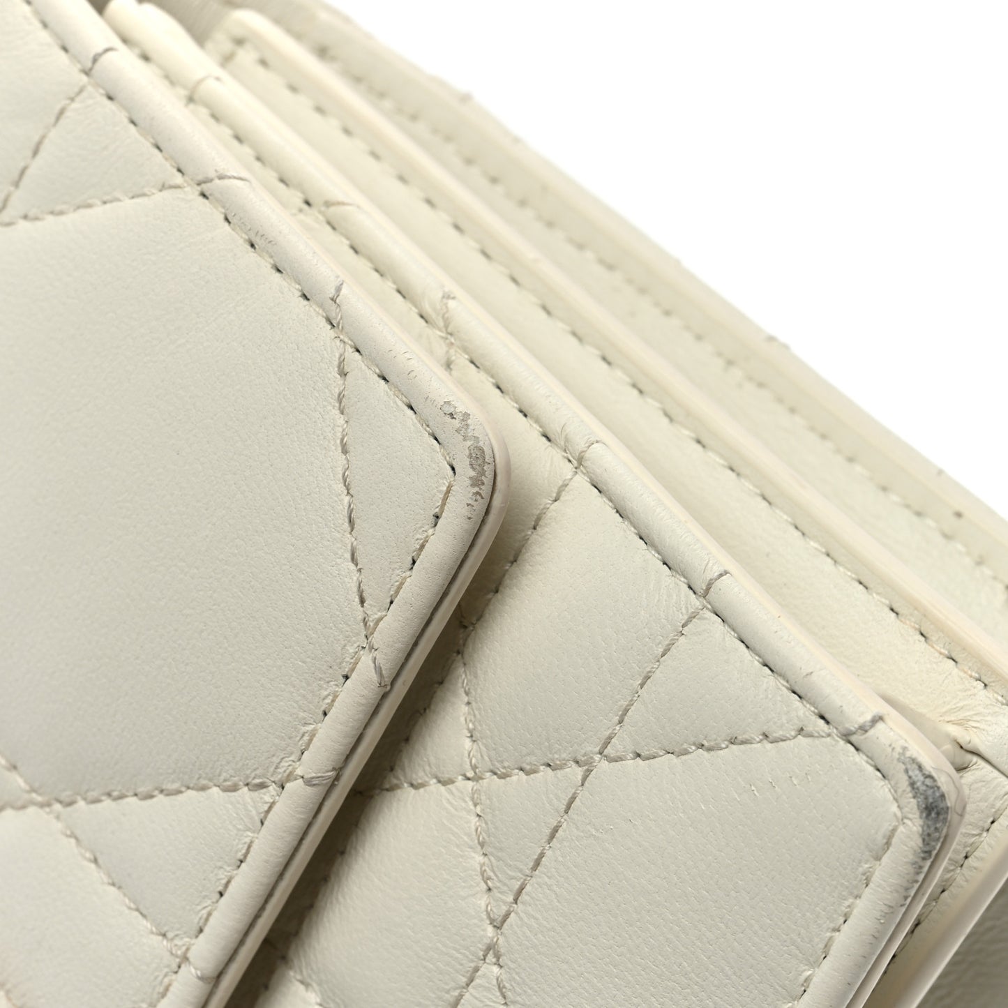 Lambskin Macrocannage Mini Miss Caro Bag Latte