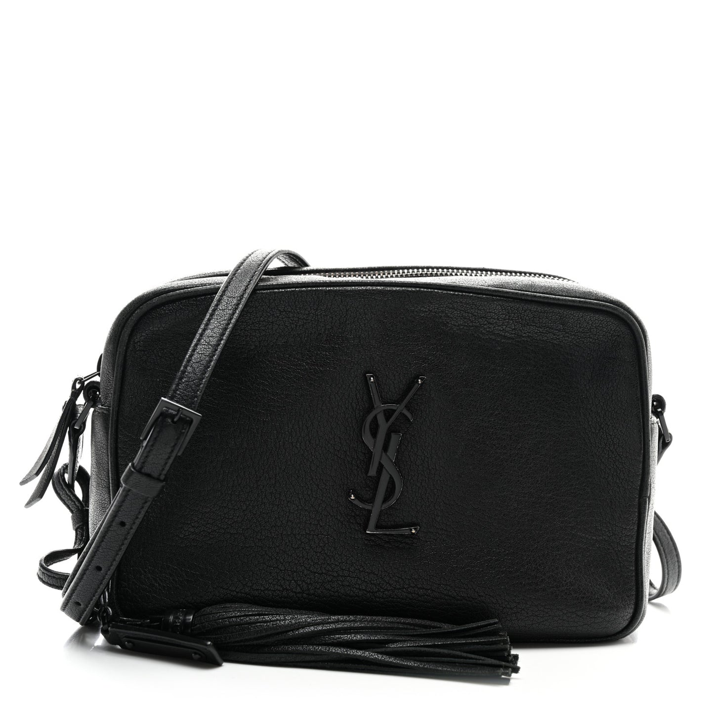 Lambskin Monogram Small Lou Camera Bag Black