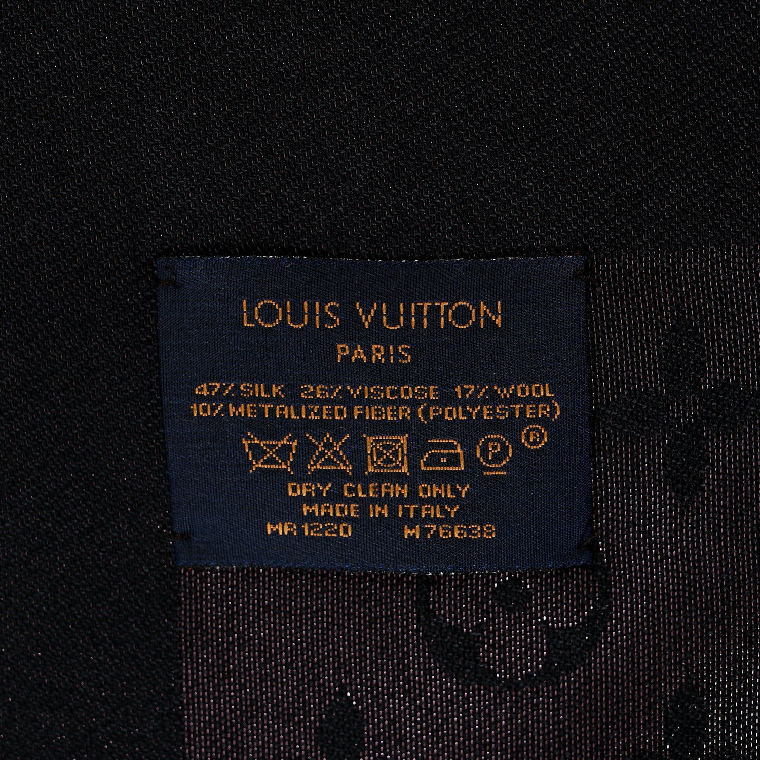 Louis Vuitton Silk Lurex Wool Monogram Shine Shawl Amarante 3 of 3