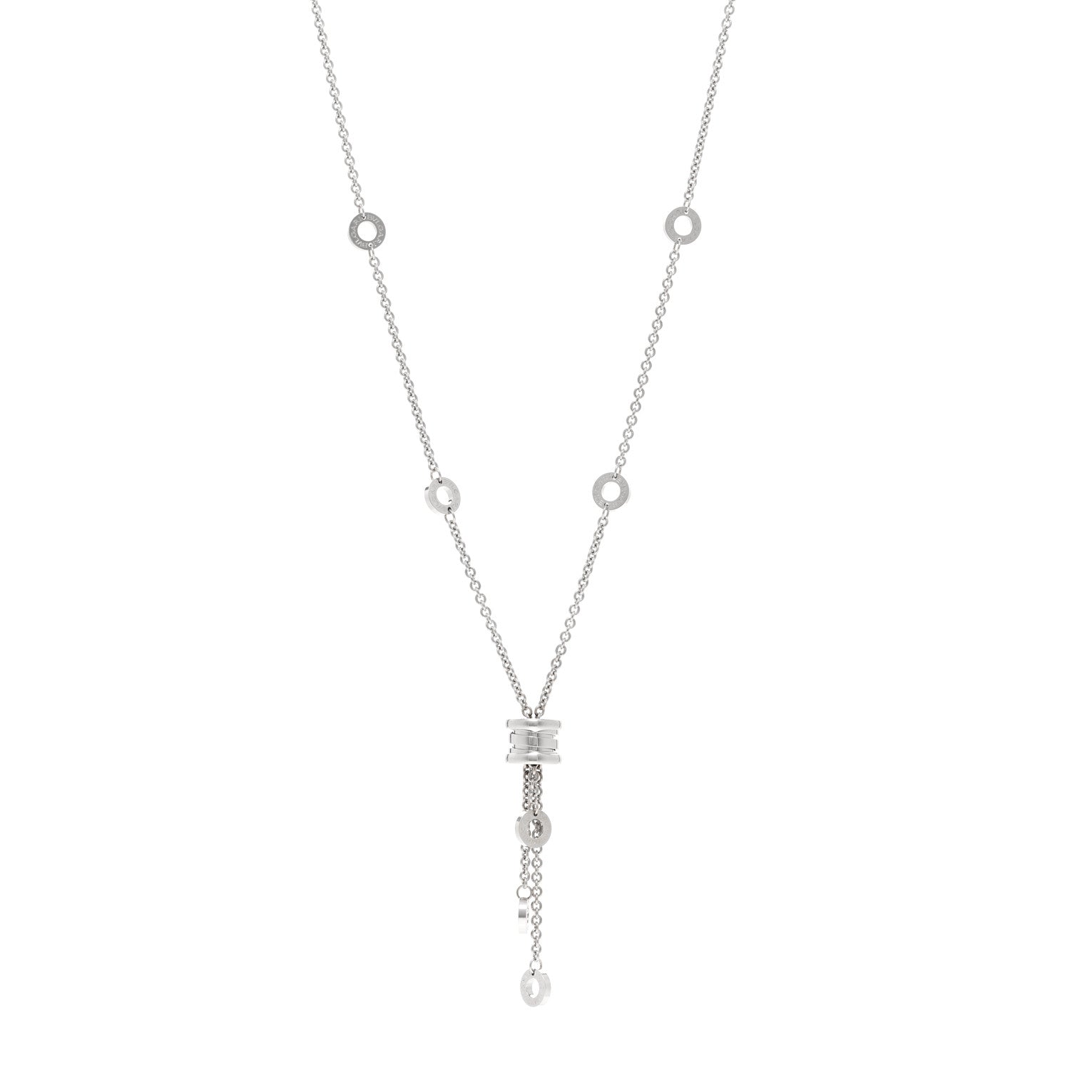 Bulgari 18K White Gold B.Zero1 Drop Necklace 1 of 5