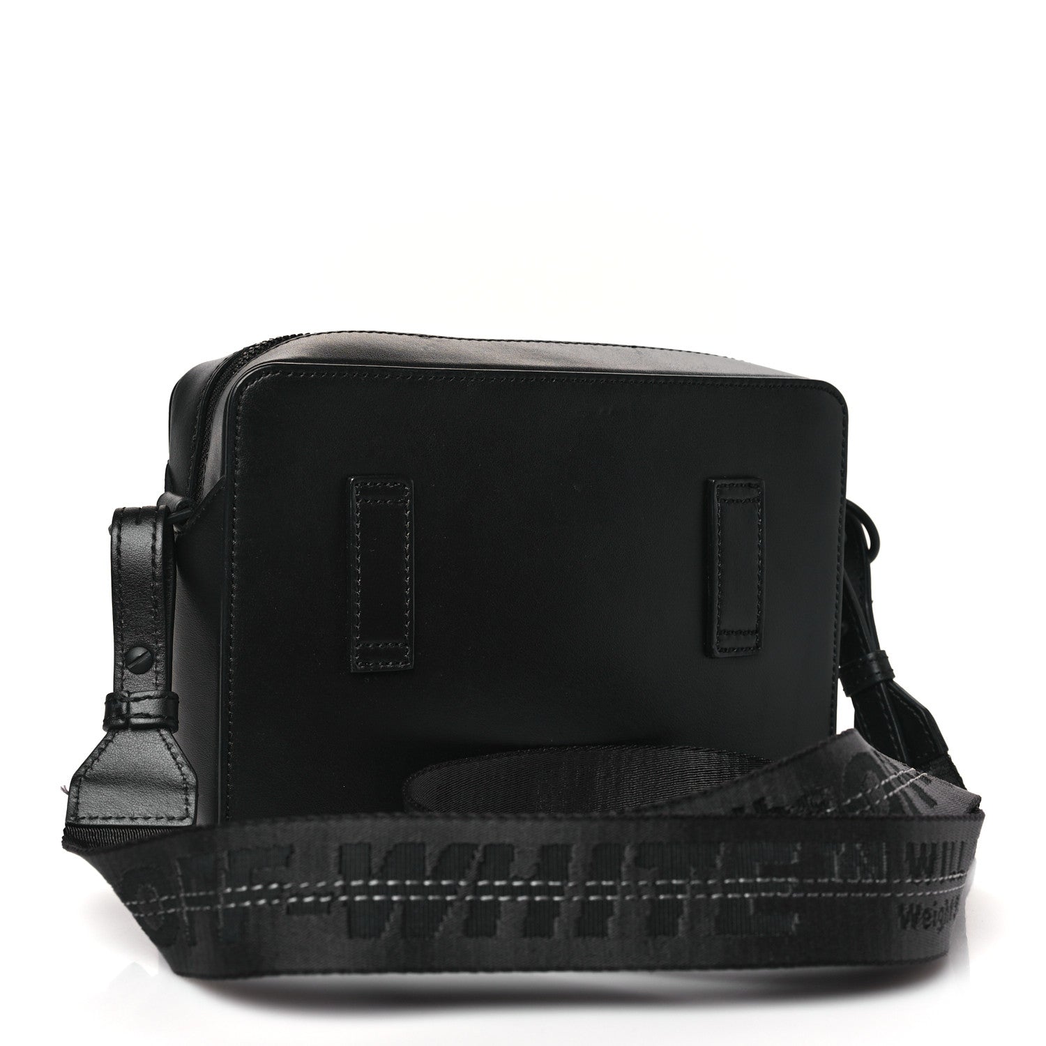 Off-White Calfskin Diag Binder Clip Camera Belt Bag Black 3 of 8
