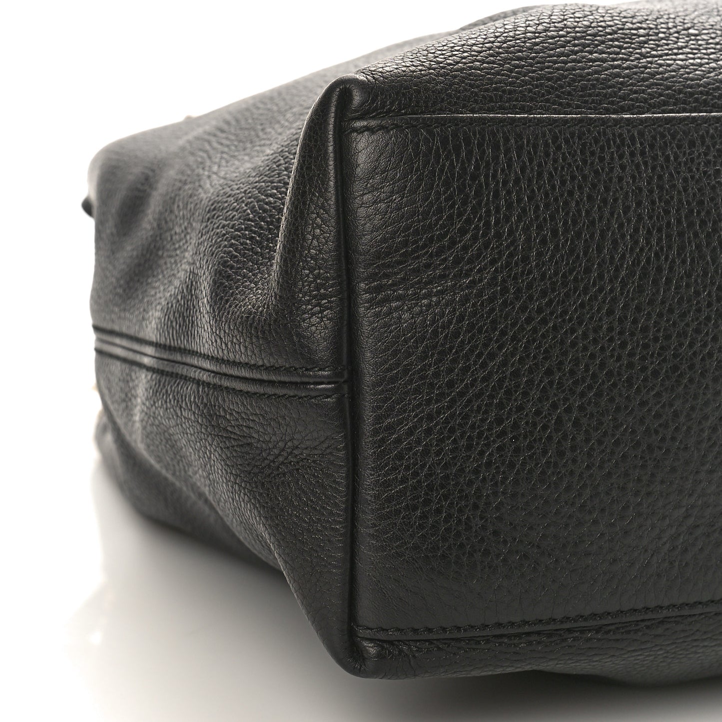 Pebbled Calfskin Medium Soho Chain Shoulder Bag Black