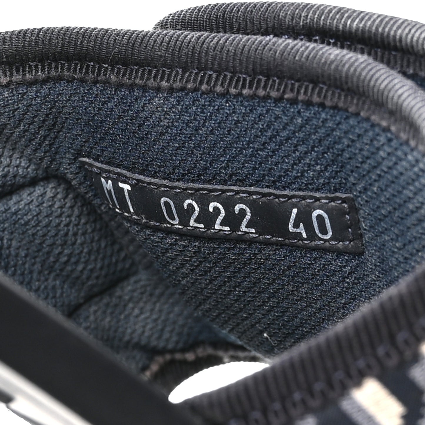 Nylon Oblique Dio(r)evolution Slide Sandals 40 Deep Blue