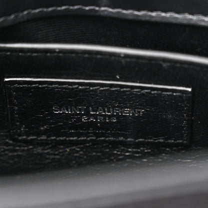 Saint Laurent Calfskin Y Quilted Monogram Small Loulou Chain Satchel Black 7 of 13