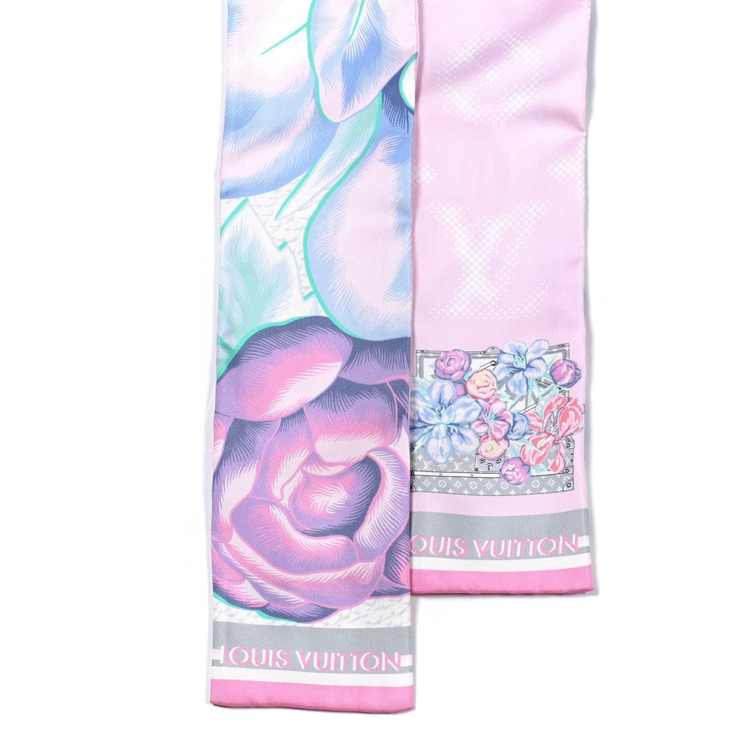 Louis Vuitton Silk Monogram Malle Fleurs Bandeau Mauve 2 of 3