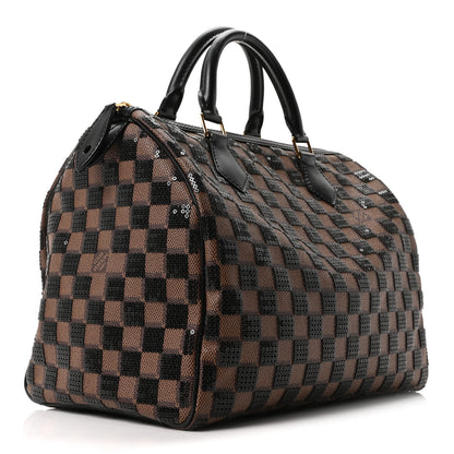 Louis Vuitton Damier Paillettes Speedy 30 Black 3 of 10